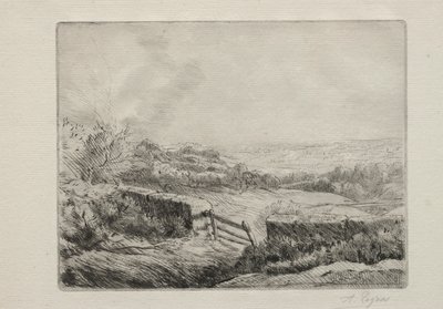 Ingång till fältet. av Alphonse Legros