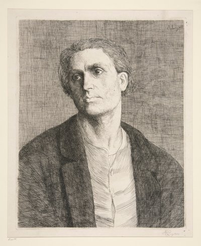 huvudstudie av Alphonse Legros