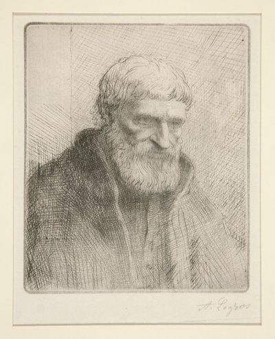 Etude de vieillard (Studier av en gammal man) av Alphonse Legros