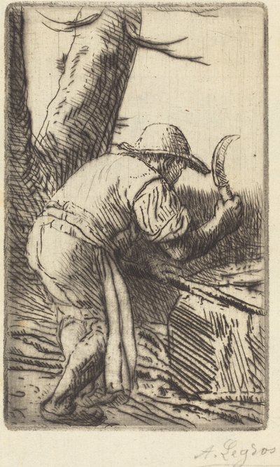 Fagot-cutter (Fagot-skäraren) av Alphonse Legros