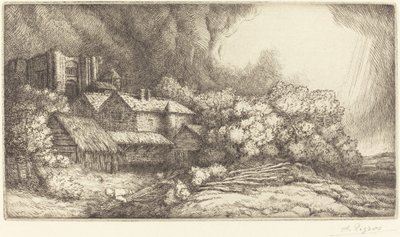 Gård vid klostret av Alphonse Legros