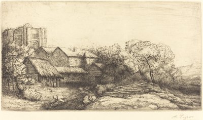 Gård vid klostret av Alphonse Legros