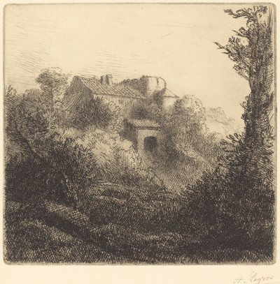 Gård på en kulle av Alphonse Legros