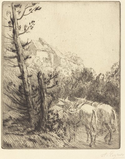 Gård på sluttningen av Alphonse Legros
