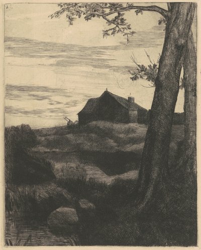 Gården med det stora trädet (La Ferme au Grand Arbre) av Alphonse Legros
