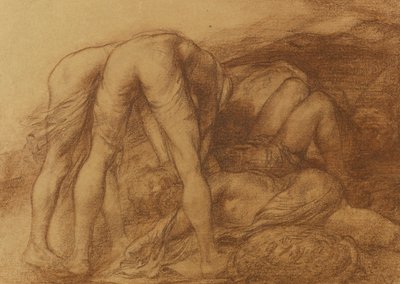 Figurer som tar bort döda soldater av Alphonse Legros