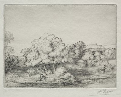 Hamlet nära sjön av Alphonse Legros
