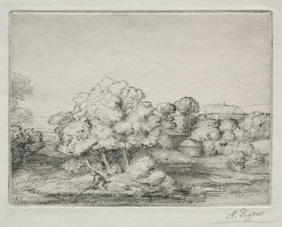 Hamlet nära sjön av Alphonse Legros