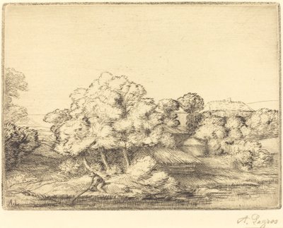 Hamlet nära sjön av Alphonse Legros