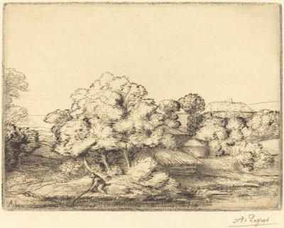 Hamlet nära sjön av Alphonse Legros
