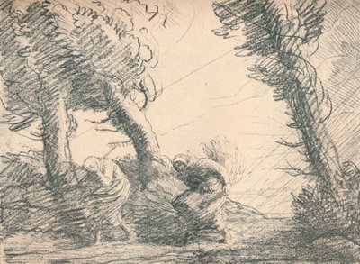 Harvesters Surprised by the Storm, c1900, 1923 av Alphonse Legros