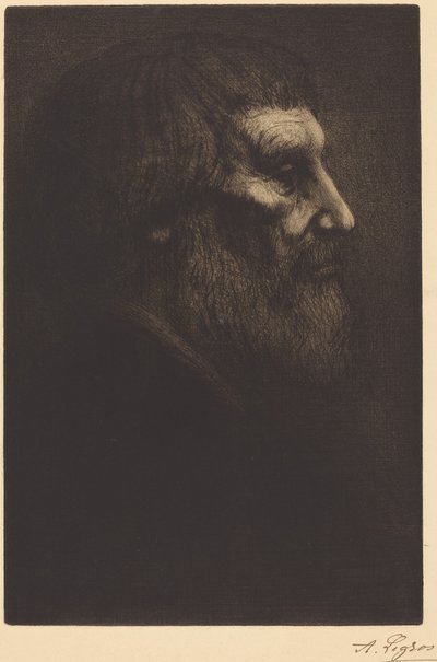 En tiggares huvud (Tête de mendiant) av Alphonse Legros