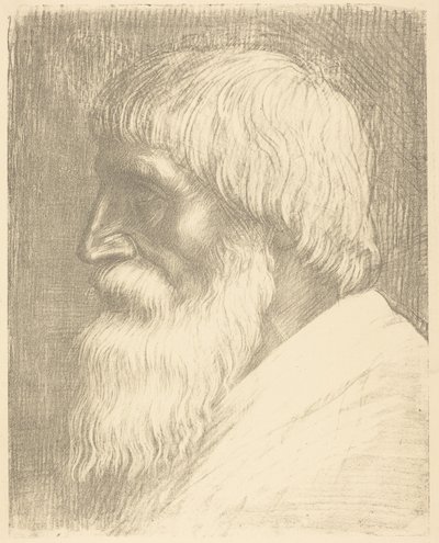 Head of a Man (Manshuvud) av Alphonse Legros