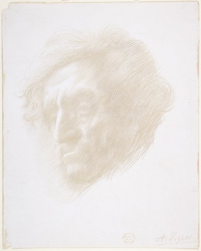 En mans huvud av Alphonse Legros