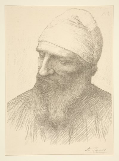 En mans huvud av Alphonse Legros