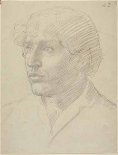 Huvudstudie av en man av Alphonse Legros
