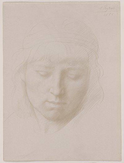 Chef för en man, 1886. av Alphonse Legros