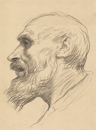 En gammal mans huvud av Alphonse Legros