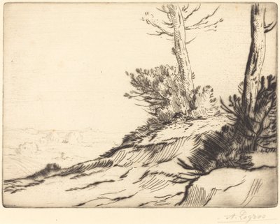Kulle med buskar (La butte aux broussailles) av Alphonse Legros