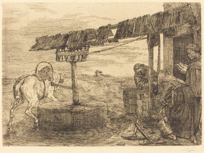Hästdriven kvarn (Le manege) av Alphonse Legros