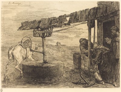 Hästdriven kvarn (Le manege) av Alphonse Legros