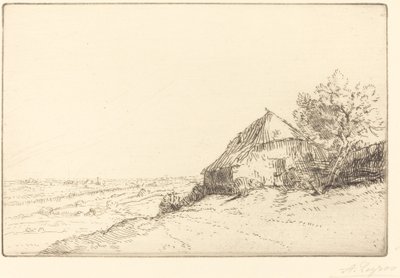 Hovel on a Hillside (Masure sur la colline) av Alphonse Legros