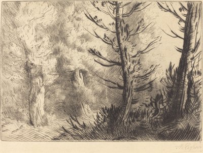 I skogen Fontainebleau av Alphonse Legros