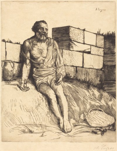 Job, 1:a plåten av Alphonse Legros