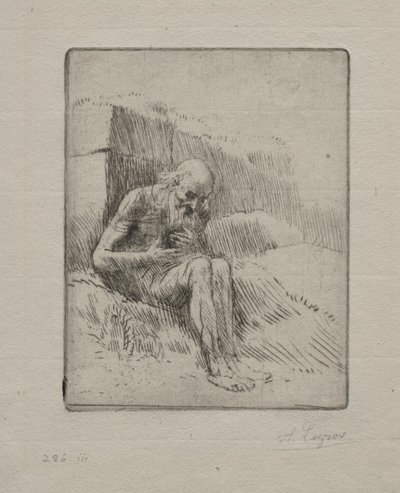 Job 2nd Plate. av Alphonse Legros