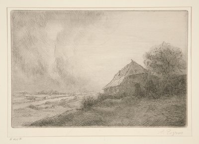 Kojan på kullen av Alphonse Legros