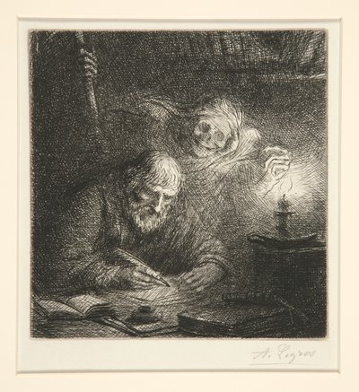 Döden och filosofen (Death and the Philosopher) av Alphonse Legros