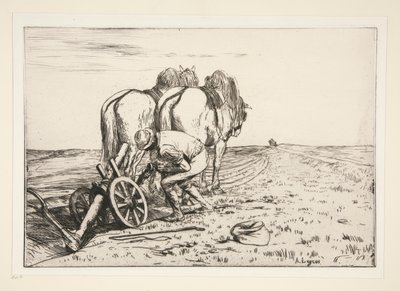 La charrue (Plogen) av Alphonse Legros