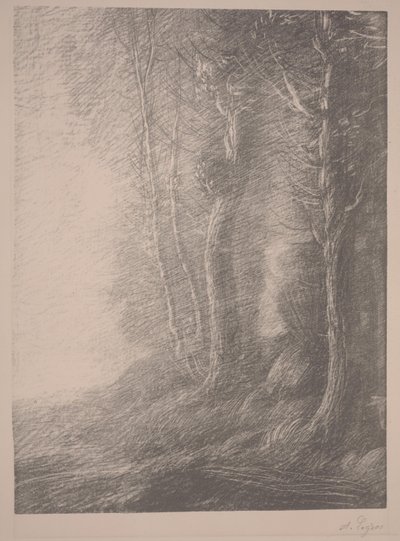 Landskap (lito) av Alphonse Legros