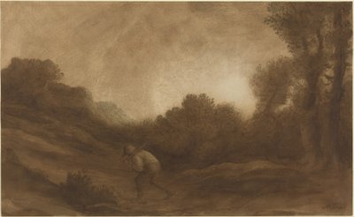 Landskap, kväll av Alphonse Legros