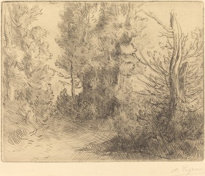 Landskap: Nära Chailleux av Alphonse Legros