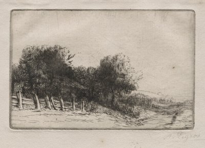 Landskap Ett landskap. av Alphonse Legros