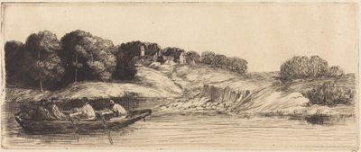 Landskap med båt, 1:a planschen av Alphonse Legros