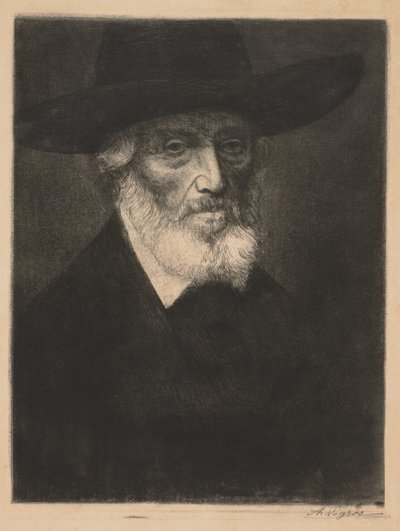 Stort porträtt av Thomas Carlyle av Alphonse Legros