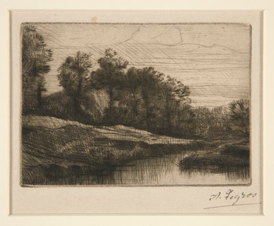Kvällssolnedgång av Alphonse Legros