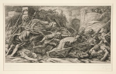 Le Triomphe de la Mort: Apres le Combat (Dödens triumf: efter slaget) av Alphonse Legros