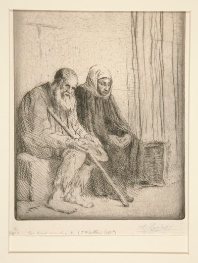 De två tiggarna (Two Beggars) av Alphonse Legros