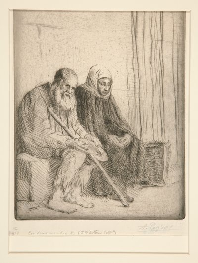 De två tiggare (Two Beggars) av Alphonse Legros