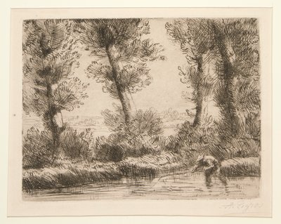 Les bords de la Liane (Lianens stränder) av Alphonse Legros