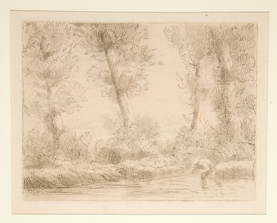 Les bords de la Liane (Lianens stränder) av Alphonse Legros