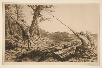 Les bucherons (vedhuggare) av Alphonse Legros
