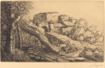Liten brännare av gräs av Alphonse Legros