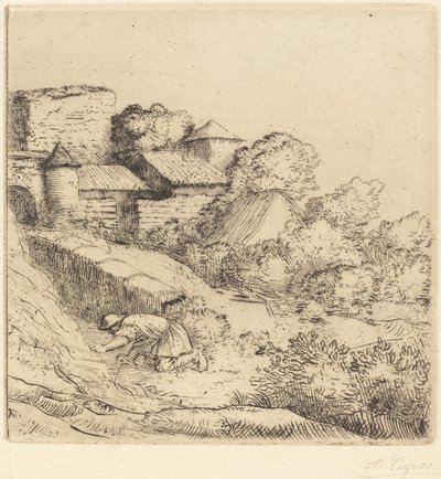 Liten brännare av gräs av Alphonse Legros