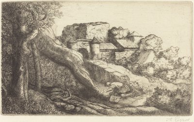 Little Burner of Grass Den lilla brännaren av gräs. av Alphonse Legros