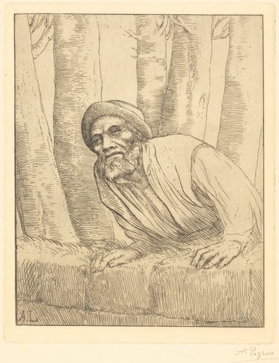 Man som klättrar på en vägg (Klättring) av Alphonse Legros