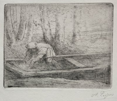 Man in a Punt av Alphonse Legros